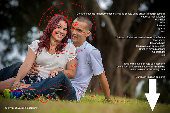 corregir imperfecciones red marks