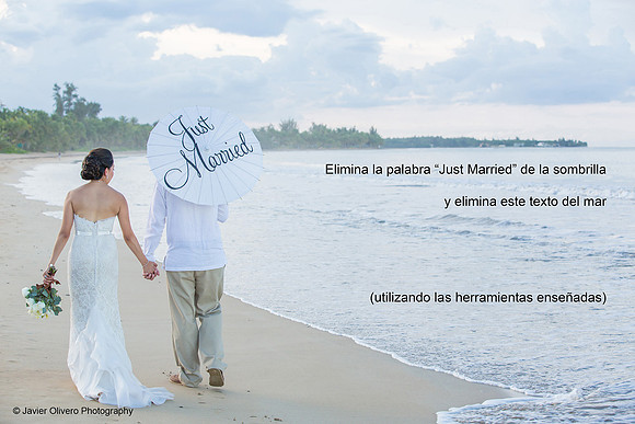 Eliminar sombrilla just married